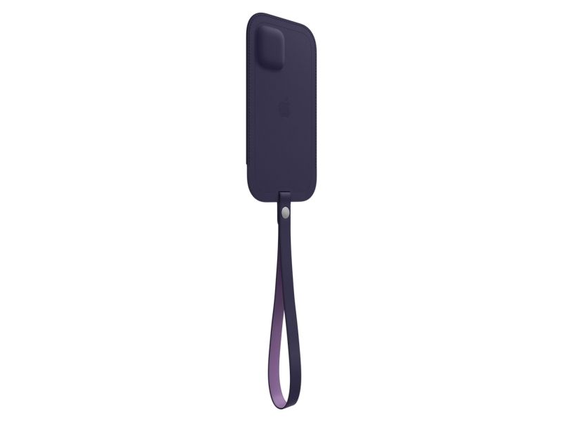Apple - Beskyttende Ærme Til Mobiltelefon - Med Magsafe - Læder - Dybviolet - For Iphone 12, 12 Pro