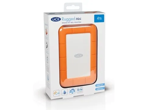 LaCie Rugged Mini - Hårddisk - 4 TB - extern (bärbar) - USB 3.0 - 5400 rpm | Datorkomponenter - Hårddisk & Lagring - Externa hårddiskar | GameStuff