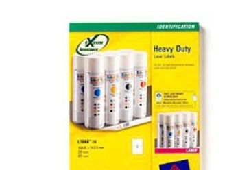 Avery Heavy Duty Laser Labels, Hvid, Laser, 20 Stk