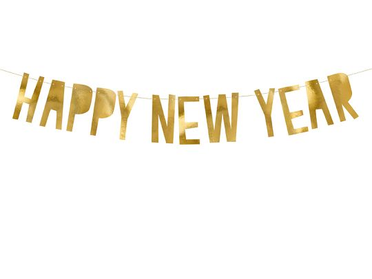 Happy New Year Bogstav Banner