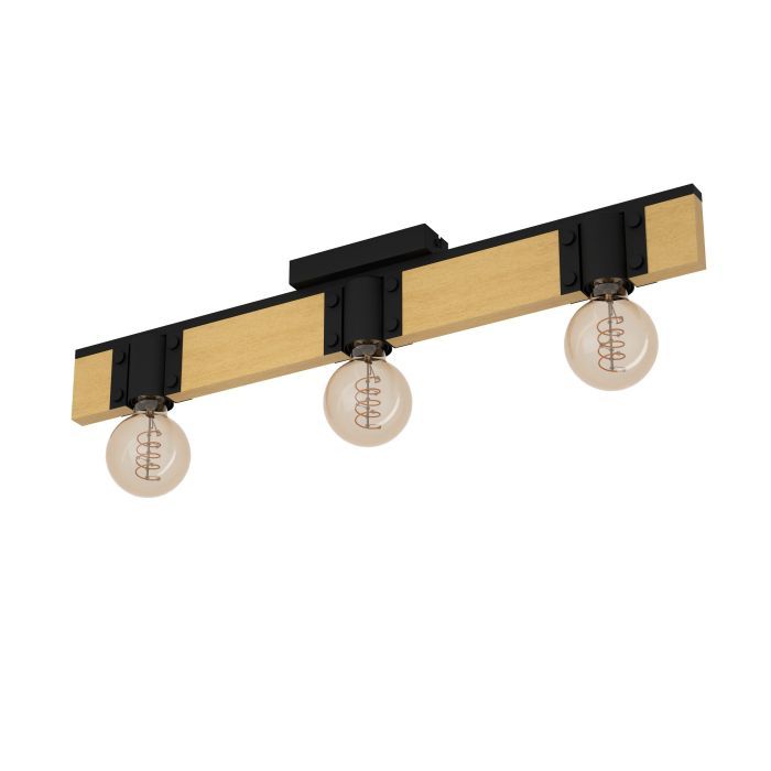 Eglo Bailrigg Loft 3Xe27 Sort/Natur