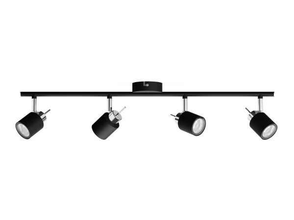 Philips Meranti lofts-/vægspot, 4x, Overflade spotlys, GU10, 4 pære(r ), LED, 220-240 V, Sort