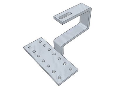 KENO K-10, Monteringsbeslag til solpaneler, Rustfrit stål, Tagmonteret, Grå, 140 mm, 50 mm
