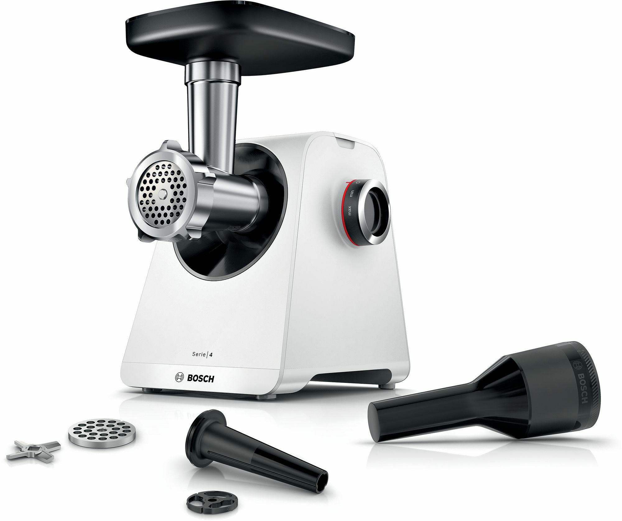 Bosch Serie 4 MFWS420W, 1300 W, Weiß, 1 m, Edelstahl, 1900 W, 500 W