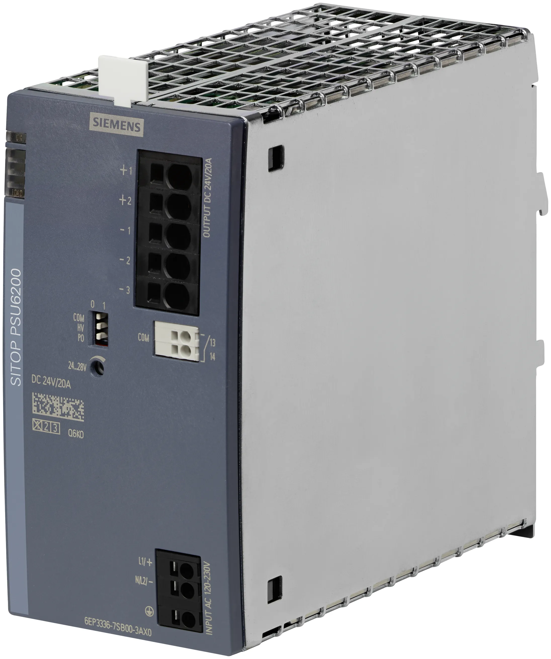 Sitop psu6200 24 v/20 a strømforsyning input: 120 - 230 v ac (120 - 240 v dc) output: 24 v dc/20 a