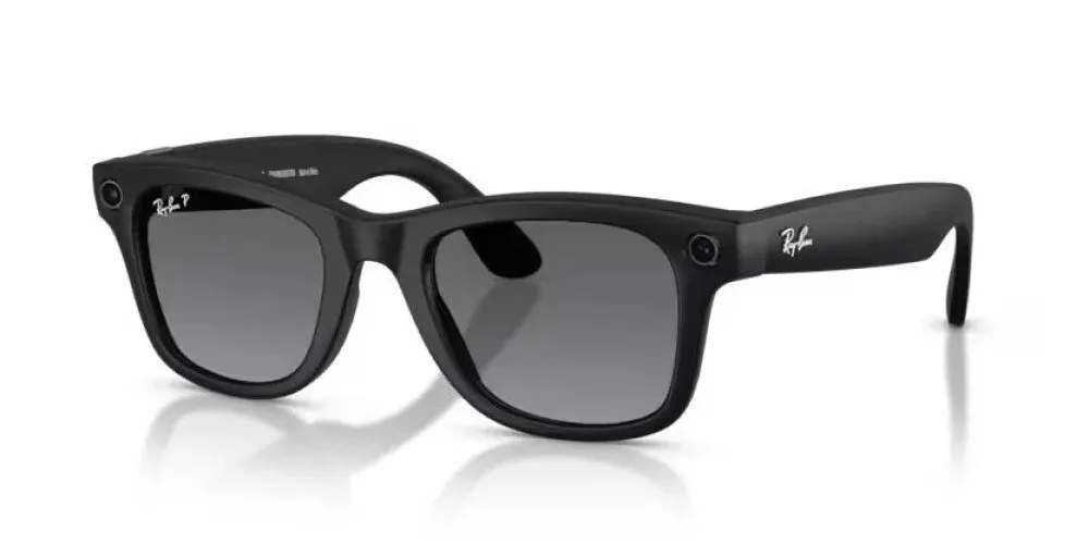 Ray-Ban: Meta Wayfarer - Sunglasses - Grey - Polar Grad - RW4012 - 50mm