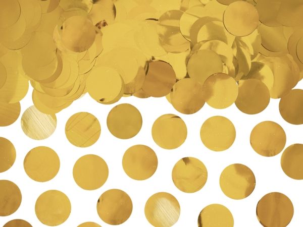 Konfetti Rund Guld Metallic - 15 gram