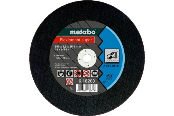 Metabo 616203000, Skæreskive, Fladcenter, Metal, Alle mærker, 35 cm, Sort billede