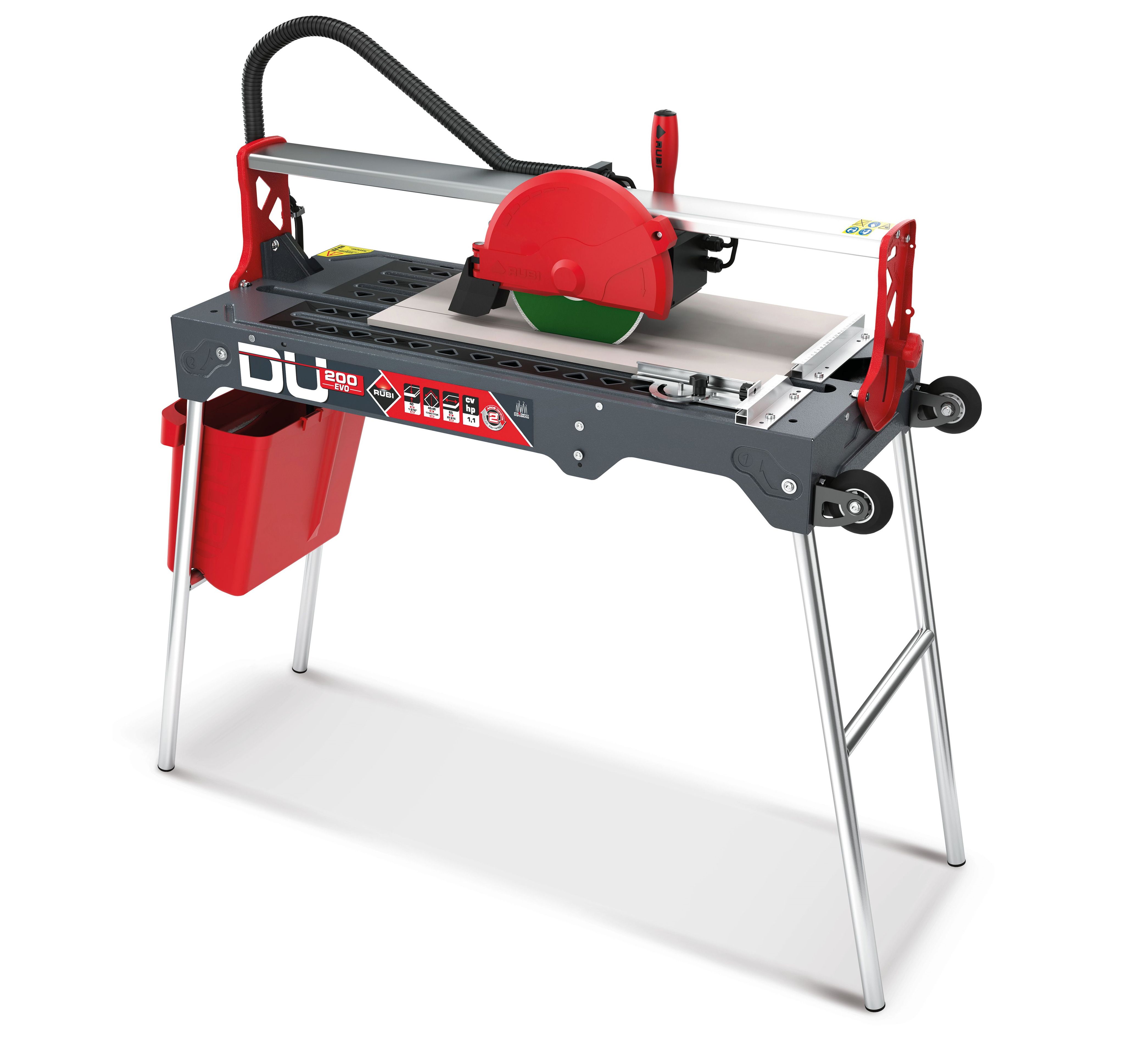 RUBI DU-200 EVO fliseskæremaskine 230 V - stationær flisesav med 85 cm skærelængde