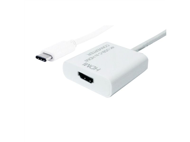 Value Usb 3.1 - Hdmi, 0,1 M, Usb Typ-C, Hdmi, Stecker, Buchse, Weiß