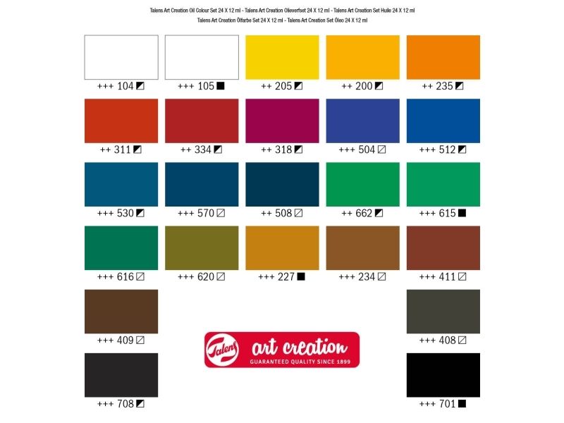 Talens Art Creation Oil Colour Set | 24 X