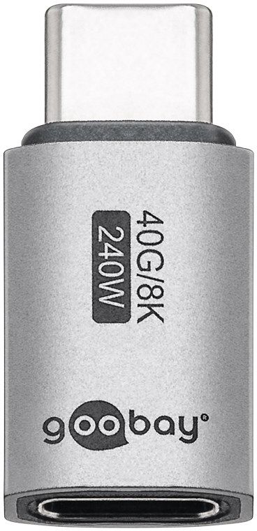 Goobay 74447, Usb-C, Usb-C, Silber
