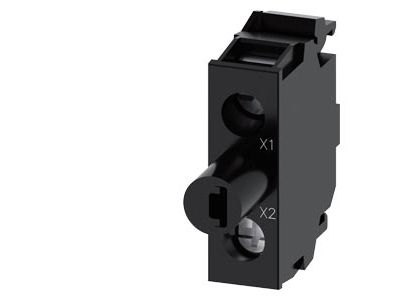 Siemens 3SU14012BB601AA0, Elektrisk aflukning, lys, Skrue, Sort, LED, IP40 IP20 EAC UL, cUL, Vekselstrøm, DC
