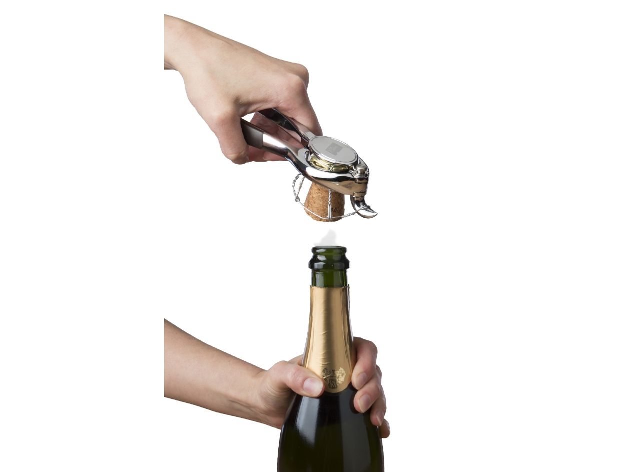 Vacu Vin Silber 68625606 Champagnerflaschenzange, Flaschenöffner, - Image 4