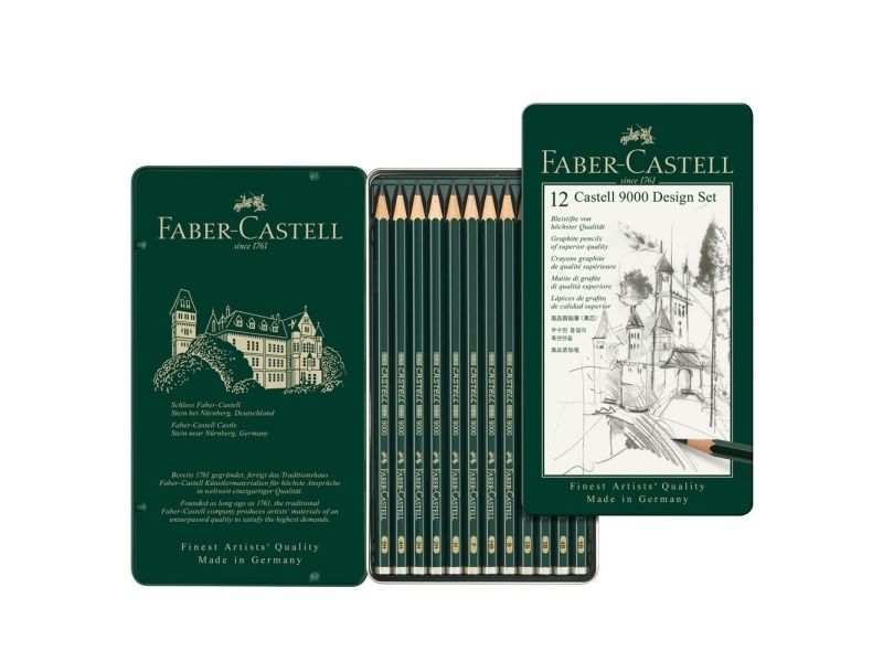 Faber-Castel Design Set 9000, 5B-5H, 12 Stifte