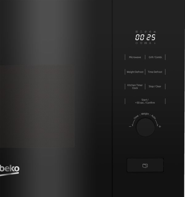 Beko Bmgb20212b, Integriert, Grill-Mikrowelle, 20 L, 800 W, Tasten, Drehregler, Schwarz