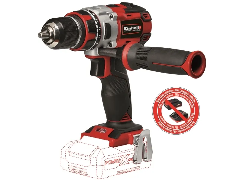 Einhell TE-CD 18 Li-i, Borr med pistolgrepp, utan nyckel, Svart, Röd, 1,3 cm, 1 cm, 500 RPM - SOLO | Elverktyg - DIY - Elverktyg 230V - Borrmaskin | GameStuff