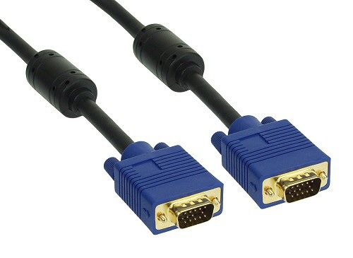 Inline S-Vga Kabel Premium, 15Pol Hd Stecker / Stecker, Schwarz, 1M, 1 M, Vga (D-Sub), Vga (D-Sub), Schwarz, Gold, Stecker/Stecker