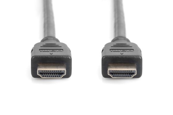 Assmann - Ultra High Speed - Hdmi-Kabel Med Ethernet - Hdmi Han Til Hdmi Han - 5 M - Tripel-Afskærmet - Sort - 8K Support, Dolby Dts-Hd Master Audio