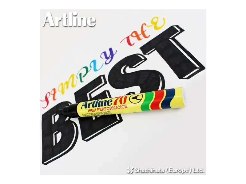 Marker Artline 70 permanent sort 1,5mm - (12 stk.) | Skrivredskap - Märkpennor - Permanent Marker | GameStuff