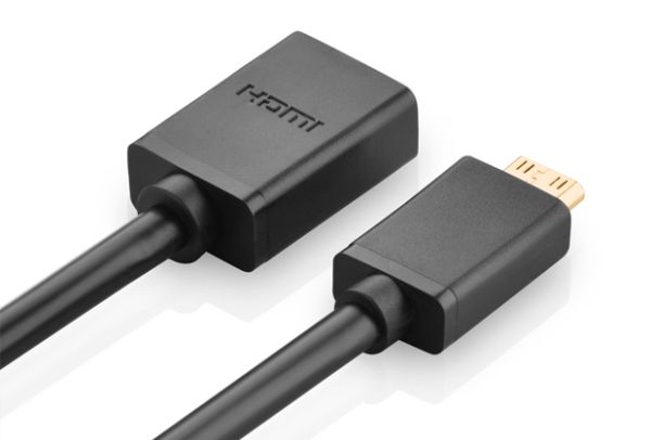 Ugreen 20137, Mini-Hdmi, Hdmi, Männlich, Weiblich, Schwarz, Gold