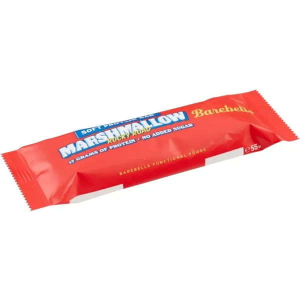 Proteinbar Barebells Soft Marshmallow Rocky Road 55g - med 12 bitar. | Catering - Godis, snacks och choklad - Swallow | GameStuff