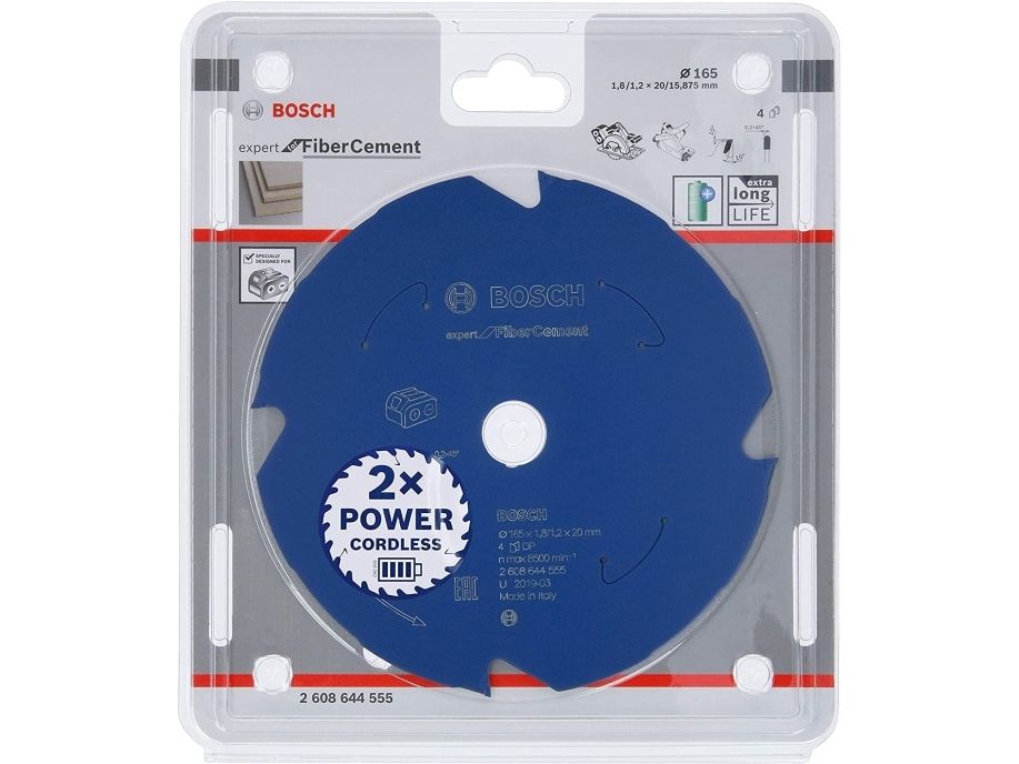 Bosch Rundsavkl Exp Accu Fibercem 165X20mm 4T