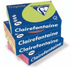 Farvet papir, Clairefontaine Trophée 1309C, 120g, A3, laks, pakke med 250 stk