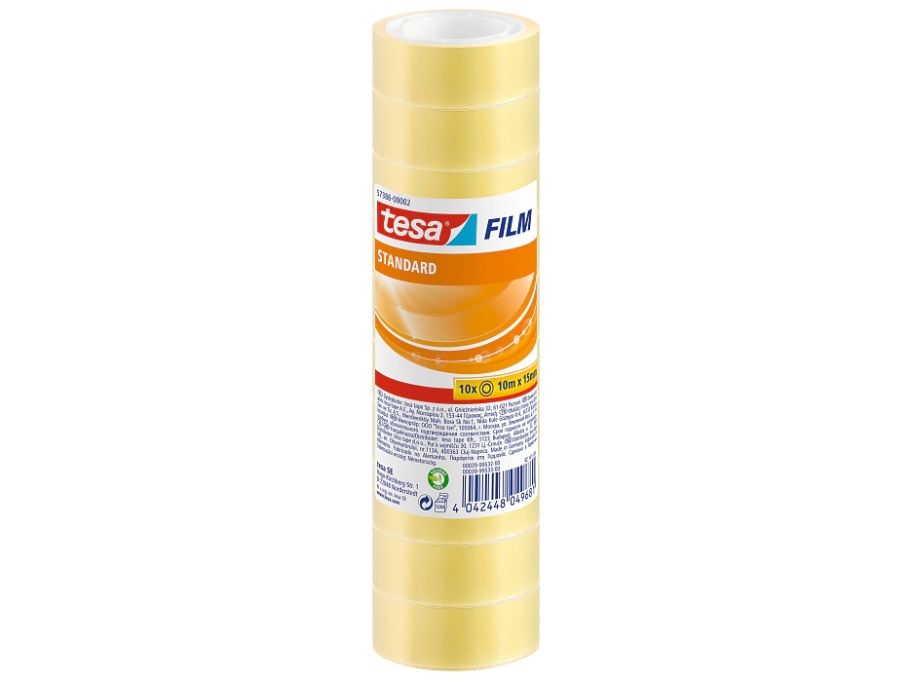 TESA 57386-00002-04, Transparent, Handicrafting, Emballage, Polypropylen (PP), 10 m, 15 mm, 10 stk