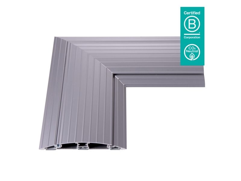 Dataflex Addit Kabelschutz - Eckverbindung 482, Silber, Aluminium, 500 Kg, 2 Cm, 203 Mm, 305 Mm