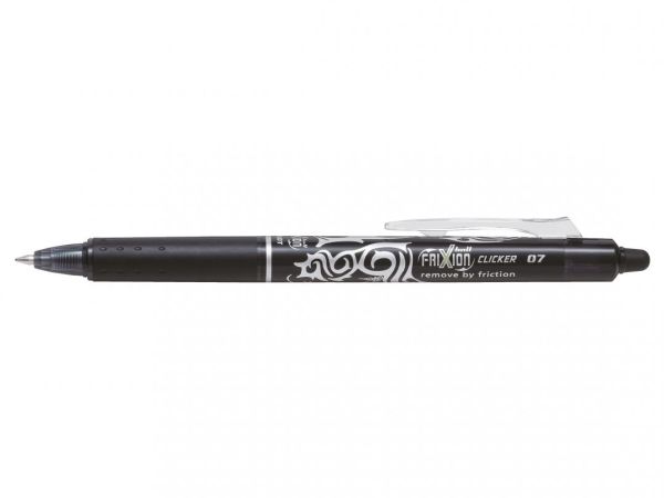 Pilot Frixion Ball Clicker 0.7, Schwarz, Schwarz, 0,7 Mm, 0,35 Mm