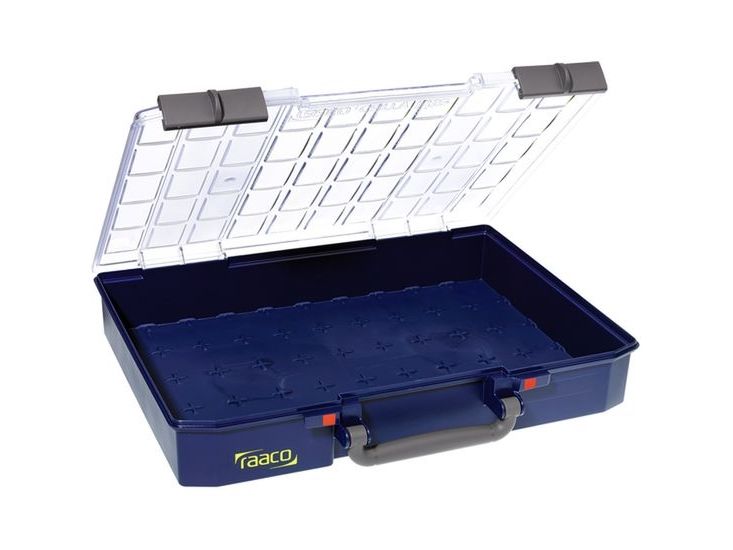 raaco CarryLite 80, Verktygsl&aring;da, Polykarbonat, Polypropylen, Bl&aring;, Transparent, 13 kg, G&aring;ngj&auml;rn, 413 mm