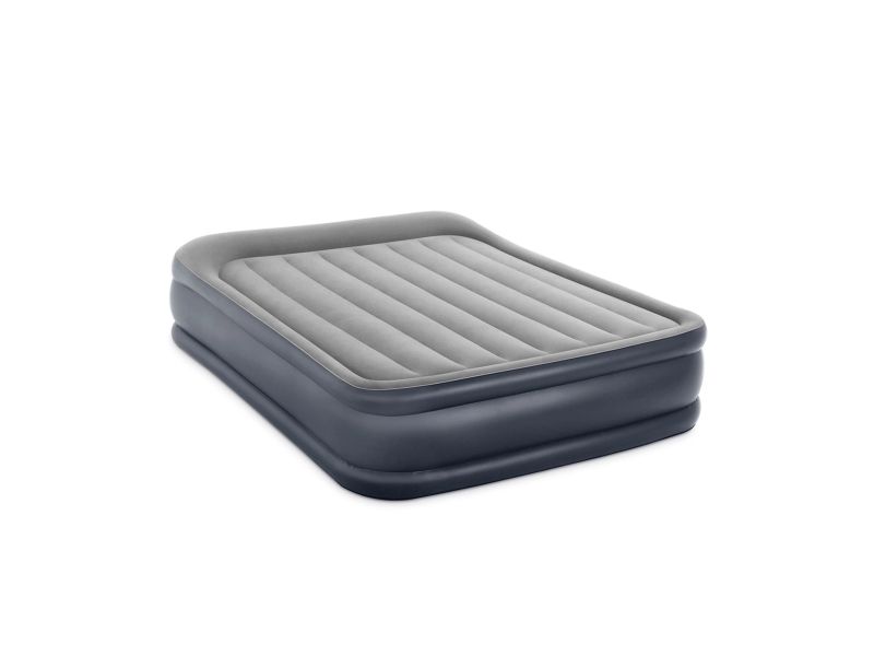 Intex DuraBeam+ Deluxe Pillow Rest Raised, Dobbelt madras, Rektandel, Indendørs & udendørs, Indbygget luftpumpe