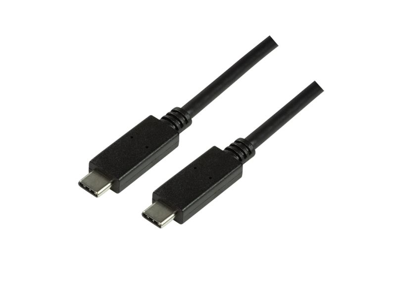 LogiLink CU0128, 0,5 m, USB C, USB C, USB 3.2 Gen 2 (3.1 Gen 2), 10 Gbit/sek., Sort