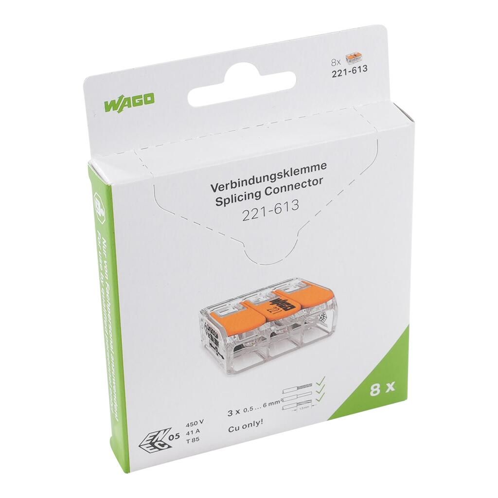 Wago 221-613/995-008, 22,9 mm, 21,1 mm, 10,1 mm, 144 stk