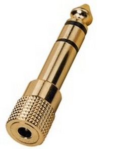 Monacor HA-37G Audio Adapter [1x Jackstik 6,3 mm - 1x Jacktilslutning 3,5 mm]