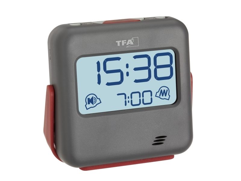 Tfa-Dostmann 60.2031.10, Digital Alarmur, Firkant, Grå, Rød, 12/24H, Ethvert Køn, Alarm