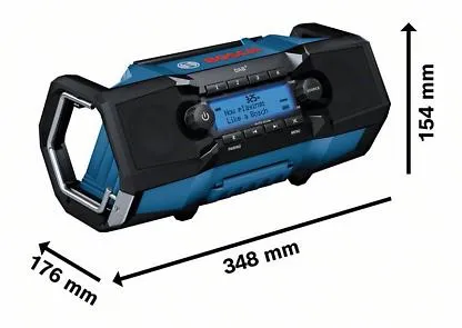Bosch GPB 18V-2 SC Professional, Työpaikka, DAB+, FM, 87,5 - 108 MHz, 174.928 - 239.2 MHz, 15 W, Musta, Sininen - SOLO