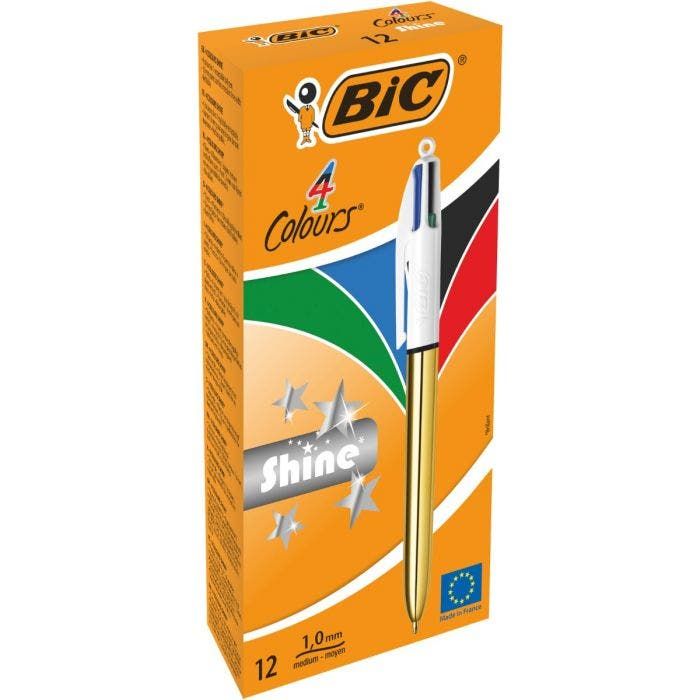 Bic 982878, Clip, Clip-On-Einziehkugelschreiber, Mehrfarbig, 12 Stück(E), Medium