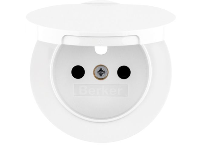 Hager frontplade til stikkontakt R.1/R.3 og dæksel hvid (3965832089)