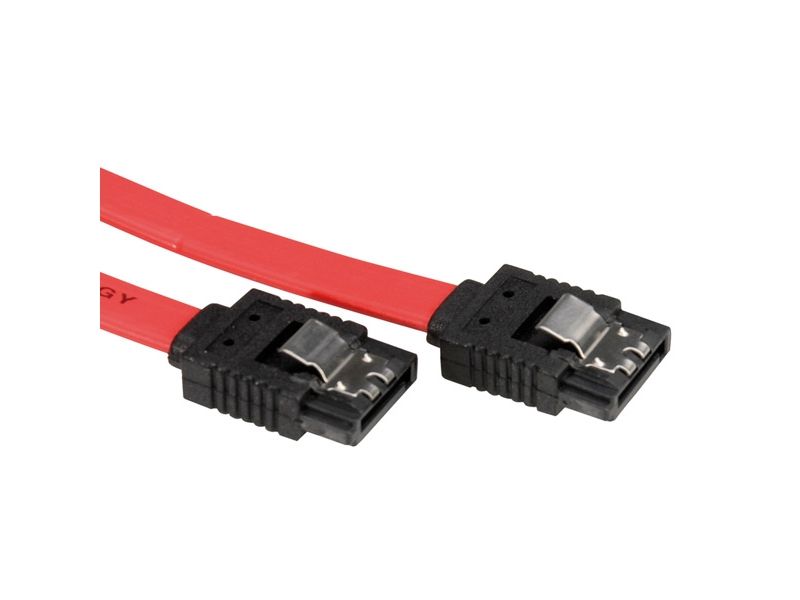 Value Internes Sata 6.0 Gbit/S Hdd-Kabel Mit Schnappverschluss 0,5M, 0,5 M, Sata Iii, Männlich/Männlich, Rot, Rot
