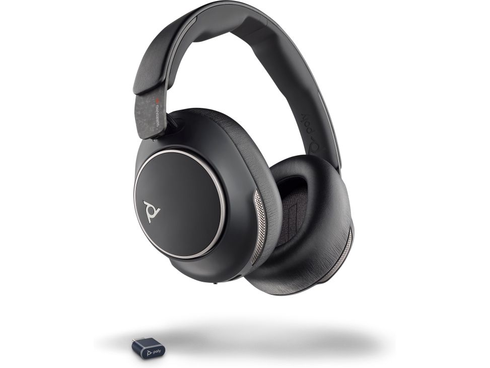 Hp Poly Voyager Surround 80 Uc Usb-C Headset +Usb-C/A Adapter, Trådløs, Musik/Hverdag, 275 G, Headset, Sort