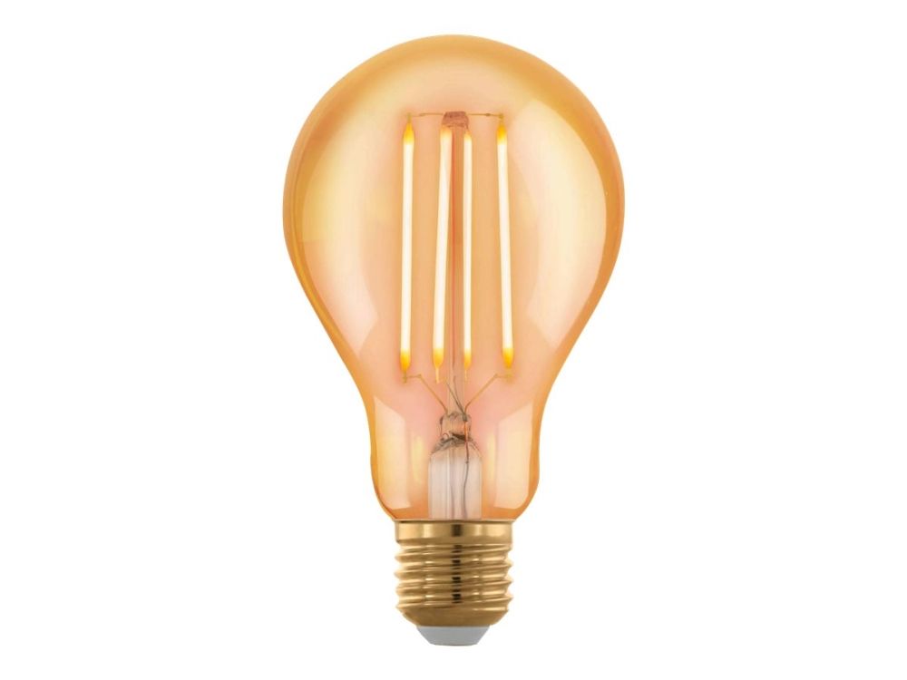 EGLO E27 LED A75 amberfarvet standard dekorationspære med varmt hvidt lys