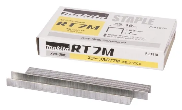 Makita RT10M - Staples - 2500 delar - 10.5 mm - längd: 10 mm - bredd: 10 mm - för Makita ST113DSMJ | Kontorsmaterial - Häftapparater & häften - Häftklamrar | GameStuff