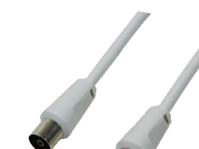 Logilink Ca1061, 2,5 M, Coaxial Plug, Coaxial Jack, Hvid