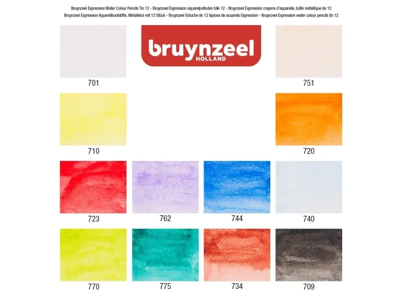 Bruynzeel Expression, Multifärg, 12 styck | Skola & Hobby - Konstmaterial - Pennor | GameStuff