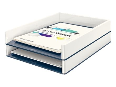 Leitz Wow Dual Colour - Brevbakke - For Ansi A (Letter) (216 X 279 Mm), A4 (210 X 297 Mm), C4 (229 X 324 Mm), Folio (216 X 330 Mm) - Hvid