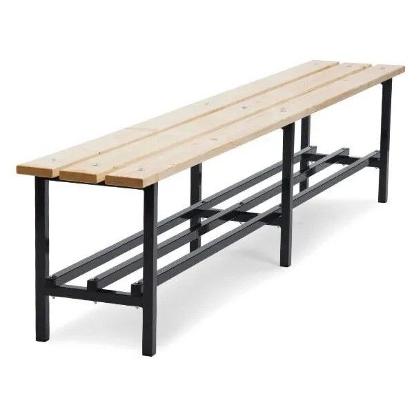 Bänk fristående med skohylla 2000 mm furu | Möbler - Stolar & Stolmattor - Tillbehör | GameStuff