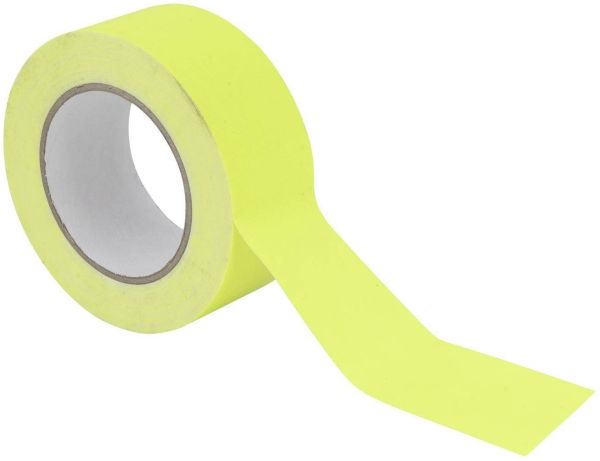 Neon Glow Gaffatape 50mm x 25m - Flere farver Gul