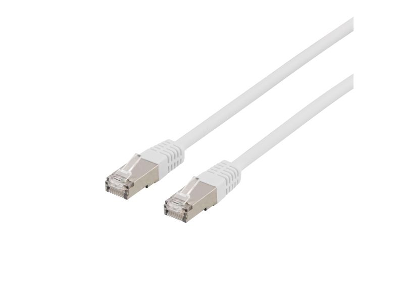 DELTACO - Patch-kabel - RJ-45 (hane) till RJ-45 (hane) - 7 m - F/UTP (folieöverdraget oskärmat tvinnat par) - CAT 6a - halogenfri, formpressad - vit | EL Artiklar - Kablar och ledningar - Datakablar | GameStuff